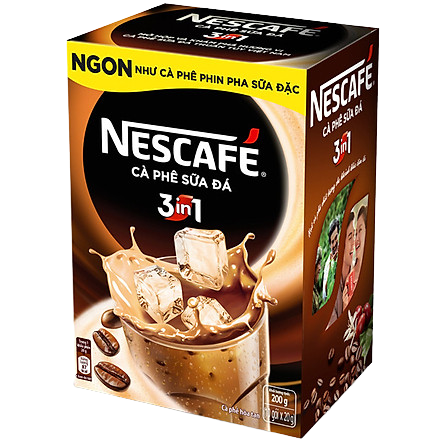 Cà phê hòa tan NESCAFÉ 3in1 Cà phê sữa đá - Hộp 10 gói x 20 g